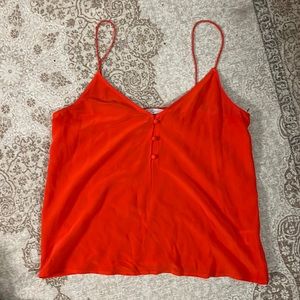 & Other Stories Red silk tank top